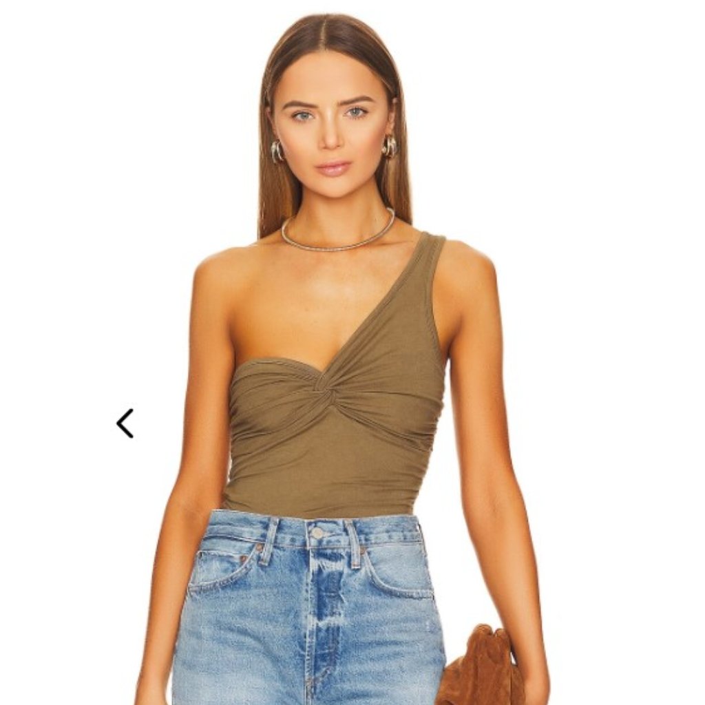 Agolde Domino Top In Ruffle